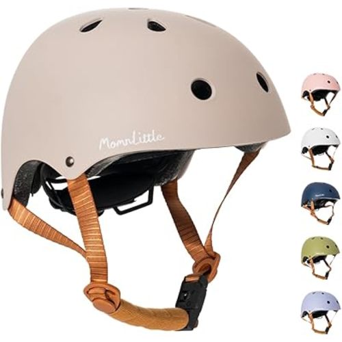 MomnLittle Kids Bike Helmet with Quick Pinch-Free Magnetic Buckle CPSC Certified Bike Helmet for Toddler Boys and Girls