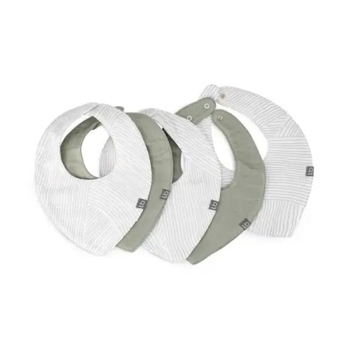 Little Bamboo Muslin Bibs 5 Pack Bayleaf | Baby Bunting AU