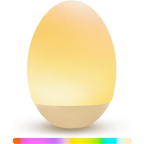 Silicone Egg Light for Nursery with 256 RGB Color,Dimmable Night Light for Kids,Brightness Memory Baby Night Light,Soft BPA Free Table&Bedside Lamp for Toddler,Weeble Wobble Toy,Mood Lighting