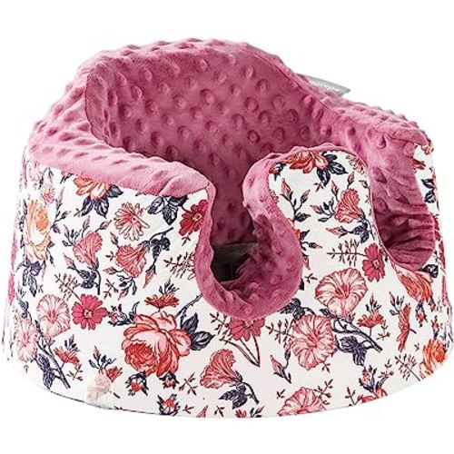 Seat Cover Compatible with Bumbo Seat,Breathable Baby Bumbo Seat Cover,Soft Bumbo Floor Seat Cover for Baby Girl Boy,Only Compatible with Bumbo Seat (Flower)
