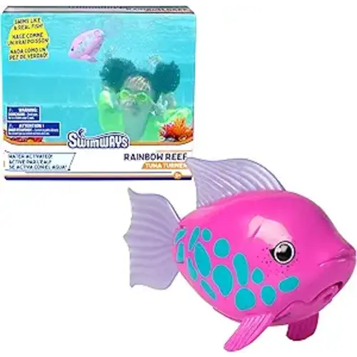 SwimWays Rainbow Reef Fish Toy, Kids Swimming Accessories & Water Toys, Learn to Swim Pool Toys for Kids Ages 5 & Up, Batteries Included, Tuna Turner