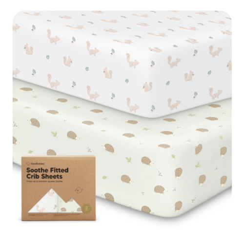 Soothe Fitted Crib Sheet- Nibbles/Bruce
