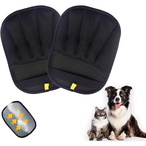 2PCS Pet Hair Removal Glove, Electrostatic Pet Hair Removal Gloves, Upgrade Efficient Grooming Gloves for Pet Hair, Clothing, Couch, Furniture, Carpet, Car Seat