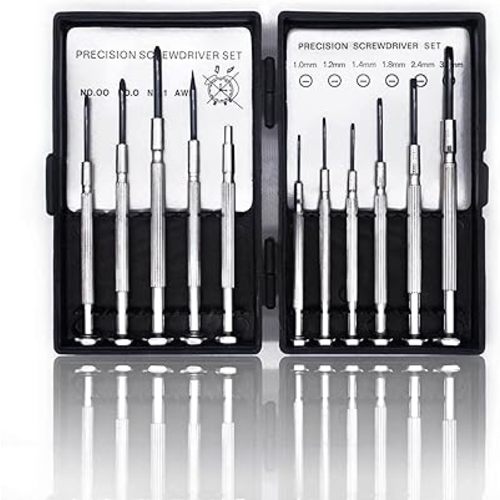 NSZETZ 11PCS Mini Precision Screwdriver Set, Small Tools with 11 Size Flathead and Phillips Kit, Professional Magnetic Repair Tool for Jewelry, Ring Doorbell, Watch, iPhone, Toys, Computer, Eyeglass