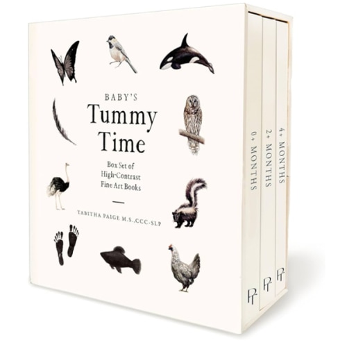 Baby's Tummy Time Book Box Set: A 3-Book Box Set of High-Contrast Art for Visual Stimulation at Tummy Time (Tabitha Paige Children's Book Series)
