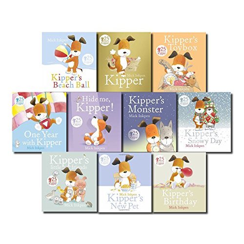 Kipper Collection 10 Books Set in a Bag Children Gift Pack (Kippers Birthday, Kippers Beach Ball, Hide Me Kipper, Kipper's New Pet, One Year With Kipper, Toy Box, Snowy Day, Little Friends, Monster)