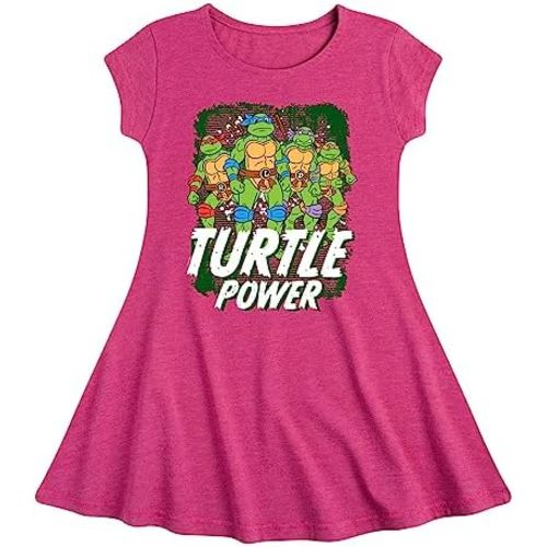 HYBRID APPAREL - Teenage Mutant Ninja Turtles -Turtle Power - Toddler & Youth Girls Fit & Flare Dress