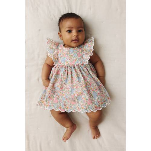 Pink/floral Ruffle-trimmed Bodysuit Dress for kids | H&M US