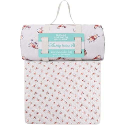 Disney Winnie the Pooh Baby Fold and Go Quilted Blanket for Newborn Infant