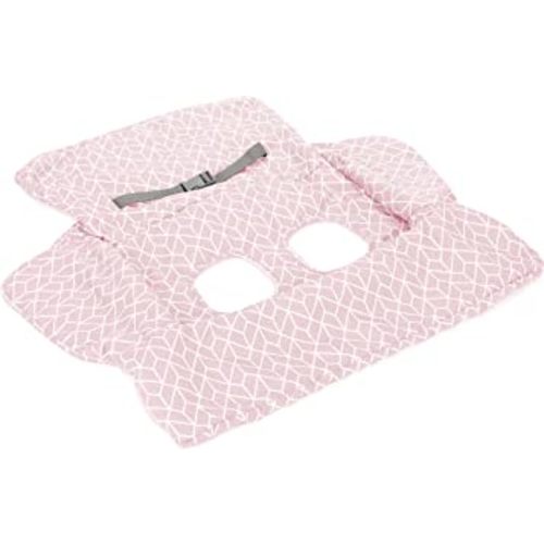 Diono Shop 'n Go Cart Liner, Shopping Cart Cover for Baby, Restaurant High Chair Cover for Baby, Infant, Toddler, Machine Washable, Pink