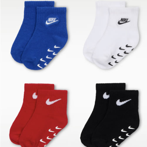 Nike Baby (3-6M) Logo Gripper Socks (4 Pairs). Nike.com