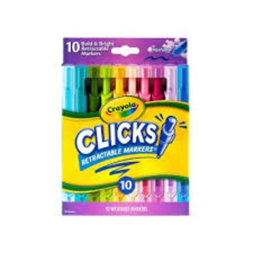 Crayola 10ct Clicks Retractable Washable Markers - Bold ...