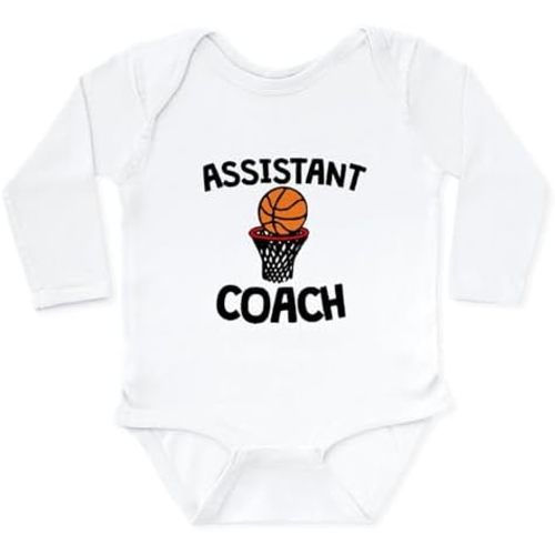 CafePress Assistant Basketball Coach Body Suit Cute Long Sleeve Infant Baby Bodysuit Romper