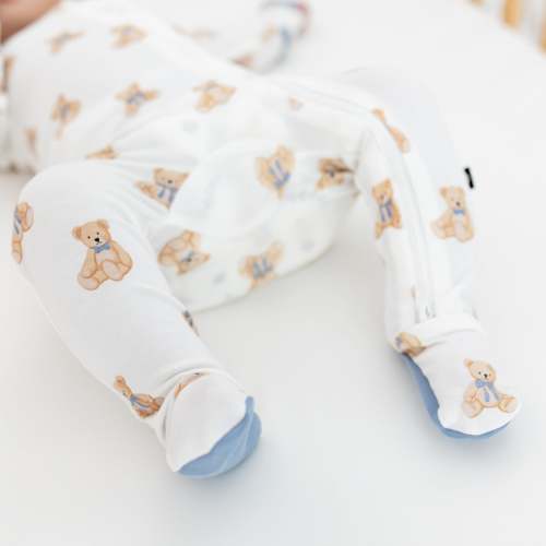 Teddy Bear Zippered Footie Pajama | Kyte Baby