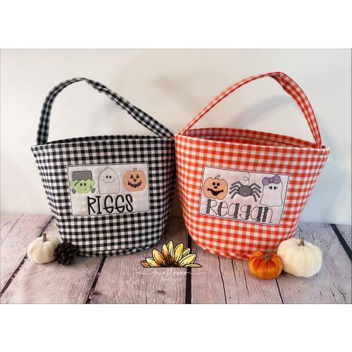 Halloween Baskets/ Halloween Buckets/ Trio Halloween Sketch/ Girl Halloween Basket/ Boy Halloween Basket/ Trick or Treat Bucket/ Candy Bag