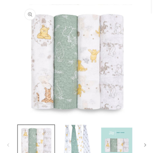Essentials Cotton Muslin Swaddles 4 Pack | aden + anais