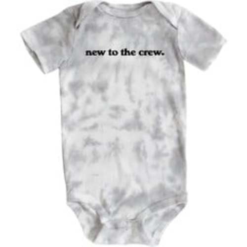 New To The Crew Onesie, Gray/White - Bffs & Babes Rompers | Maisonette