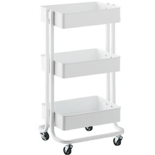The Container Store 3-Tier Rolling Cart | The Container Store (White)