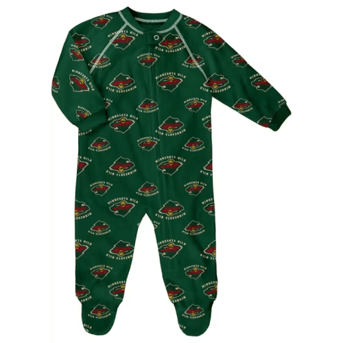 RallyHouse: Minnesota Wild Raglan Romper Pajamas