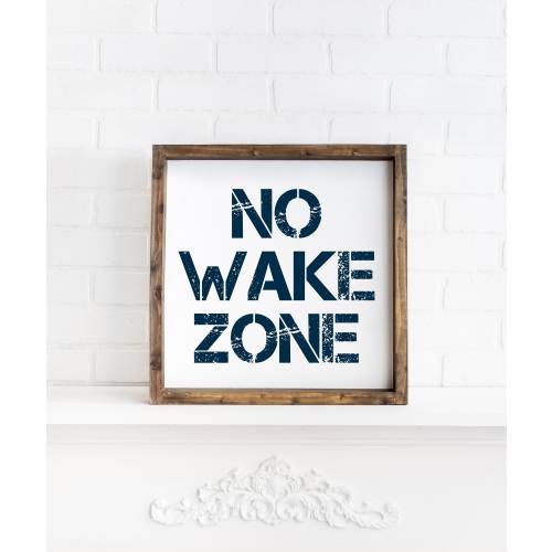 No Wake Zone Sign: Lake House Wooden Decor