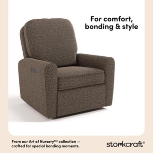 Storkcraft Amalfi Deluxe Power Swivel Glider Recliner