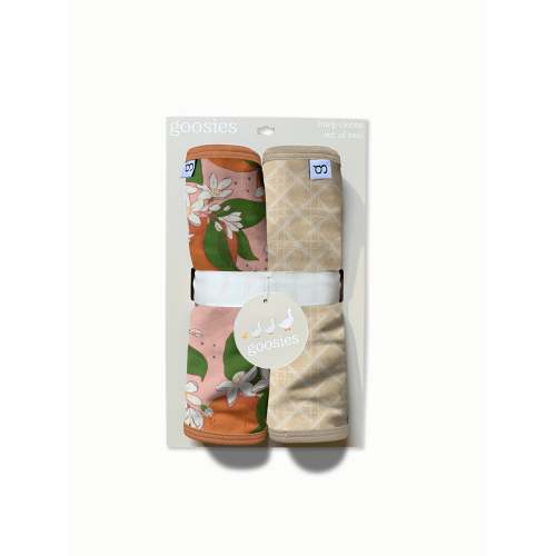 Burp Cloth Set - Orange Blossoms – Goosies