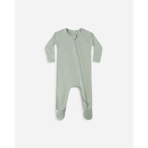 Bamboo Zip Footie || Fern – Quincy Mae