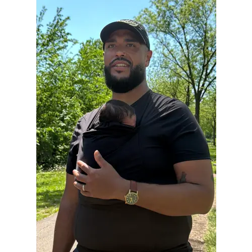 Lalabu Dad Shirt | Original Babywearing T-Shirt with Kangaroo Pouch | Baby Wrap Carrier for Newborns & Infants | Baby Wrap Carrier for Newborns | Essential for new Dads