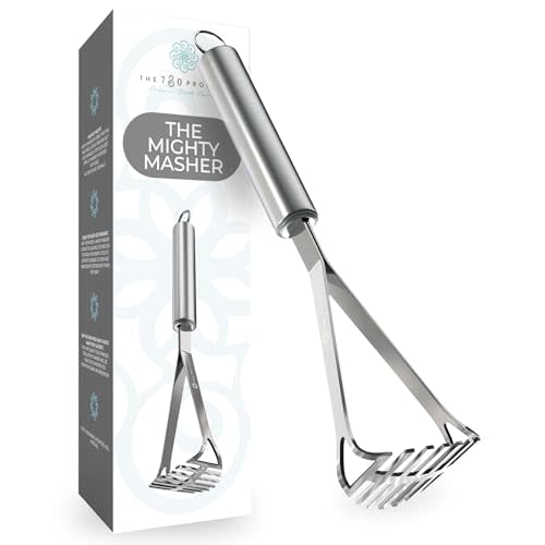 The 730 Project Mighty Masher, Baby Food Masher for Starting Solids Essentials, Baby-Led Weaning Mini Avocado and Potato Masher, Stainless Steel Potato Smasher Tool