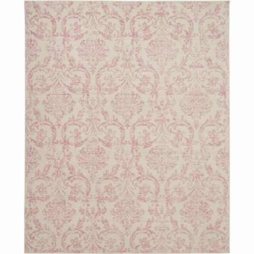 Nourison Jubilant 7'10" x 9'10" Ivory Pink Vintage Indoor Rug
