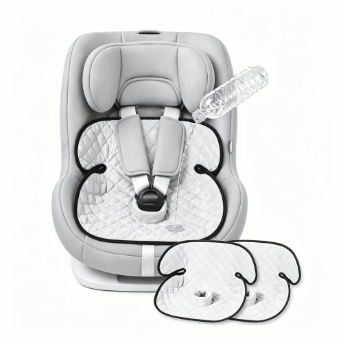 LADYGYM 2 Pack Waterproof Piddle Pads,Potty Training Car Seat Protector & Reusable Liner - Non-Slip,Leak-Proof Cover for Car Seats,Strollers,High Chairs,Machine Washable (Grey)