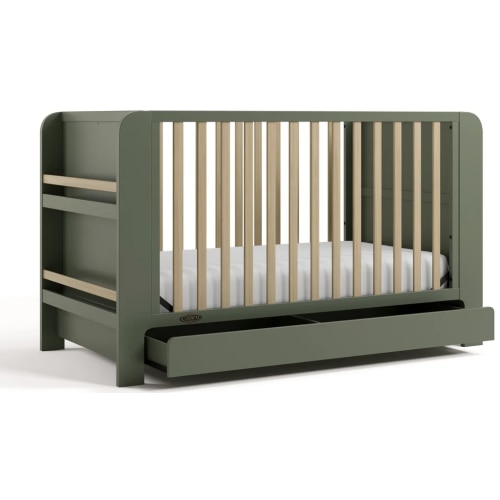 Read-with-Me® 4-in-1 Convertible Bookshelf Crib with Drawer