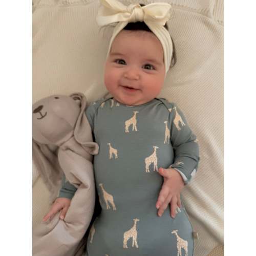 Convertible Pajama - Giraffe Moss