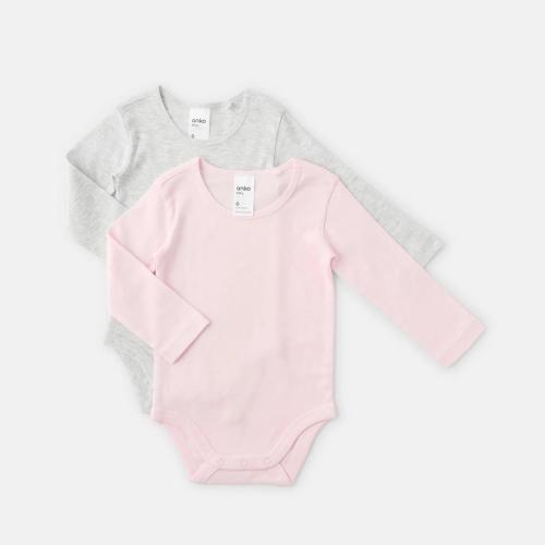 2 Pack Long Sleeve Bodysuits - Kmart