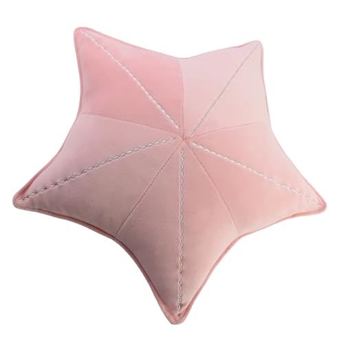 Starfish, Shell Plush Pillow, Car & Waist Cushion, Interesting Characteristic Chair Cushion (Star Pink, 19.6in)