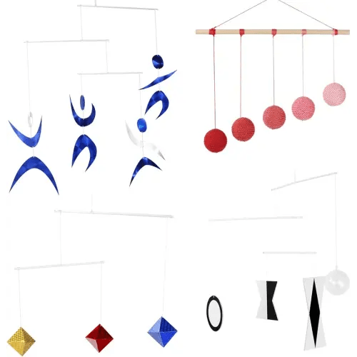 Set of 4X Montessori Mobile, Gobbi Mobile, Munari Mobile, Dancer Mobile, Octahedron, Mobile Bebe, Hanging Mobile, Montessori Materials