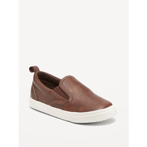 Faux-Leather Slip-On Sneakers for Toddler Boys | Old Navy