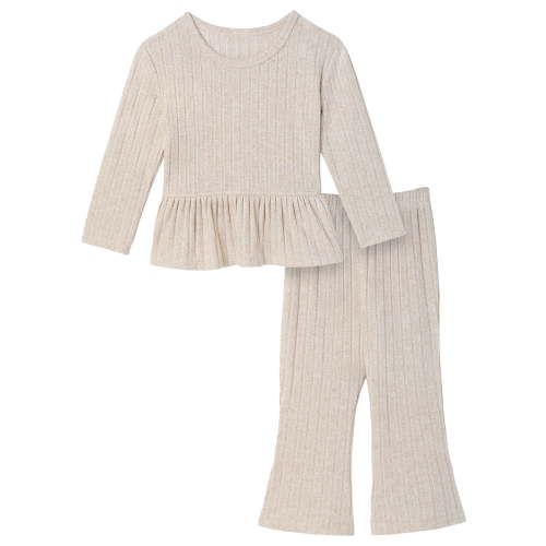 Modern Moments by Gerber Toddler Girl Peplum Top and Legging Outfit Set, Sizes 12M-5T