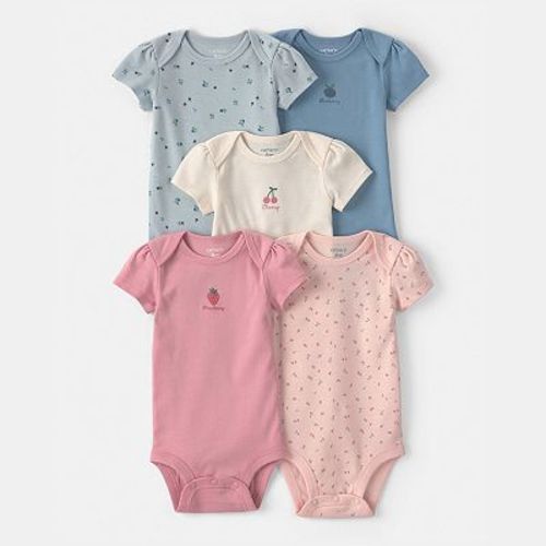 Baby Girl Carter's 5-Pack Short Sleeve Bodysuits