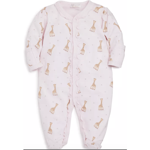 Sophie La Girafe Print Footie in Pink (3 or 6M)