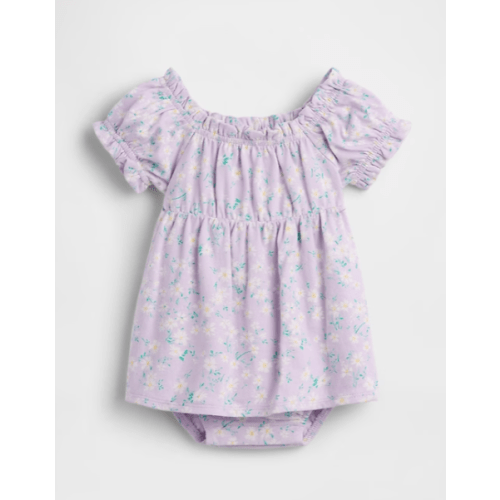 Baby Organic Cotton Floral Bodysuit Dress