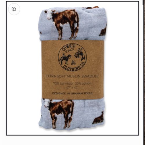 Hereford Bamboo Muslin Swaddle – Cowkid Clothing Company