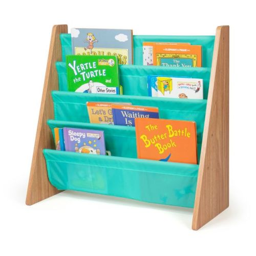Kids' Bookshelf 4 Tier Book Organizer Seafoam - Humble Crew