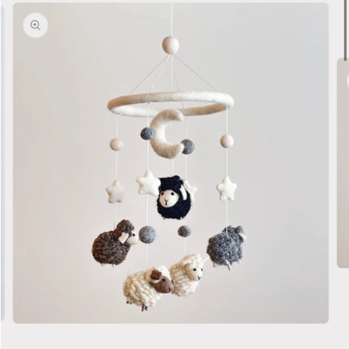 Felt Baby Mobile - Fluffy Sheep