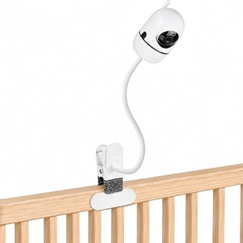 15.7 inch Flexible Baby Monitor Clip Mount for HelloBaby HB6560/HB6550/HB65/HB40/HB6339/HB66/HB6550Pro, ANMEATE SM935E, Baby Camera Mount Holder Stand with , Attach to Baby Crib Without Without Tools
