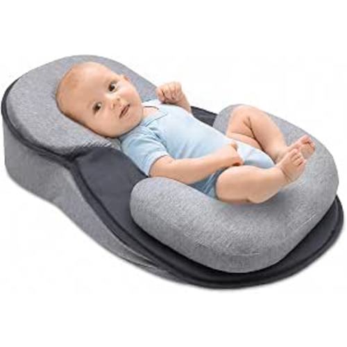 Baby Feeding Support Wedge Pillow, Infant Nursing Cushion with Gentle Incline for Bottle Feeding and Tummy Time, Portable Lounger Support