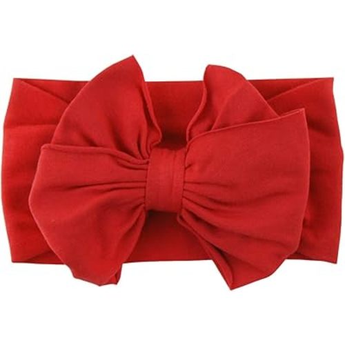RuffleButts® Girls Red Big Bow Headband - One Size
