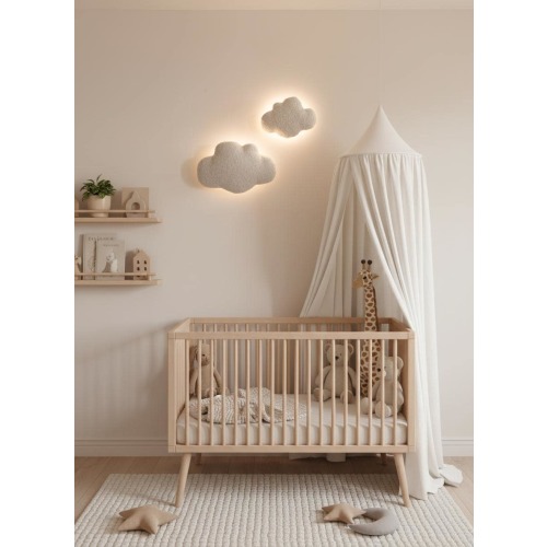 Bouclé Cloud Wall Light  ,Nursery Night Lamp ,Kids Room Decor