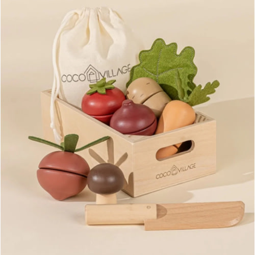 Wooden Vegetables Play Set