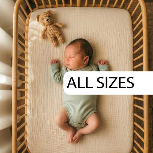 Organic Muslin Fitted Sheet: Handmade Baby/Toddler Bedding, Custom Size